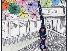 Marija MladenoviÄ‡, Srednja Å¡kola, Grdelica, Leskovac. U sklopu Agitagueda art festivala, svakog jula na ulicama Aguera u Portugaliji, stotine raznobojnih kiÅ¡obrana postavljenih iznad Å¡etaliÅ¡ta daje Å¾ivost i boju ulicama i Å¡titi Å¡etaÄe od vruÄ‡ine.