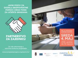 Novi konkurs Evropskog PROGRESa za partnerske projekte opÅ¡tina i organizacija civilnog druÅ¡tva